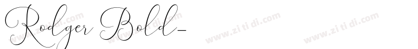 Rodger Bold字体转换
